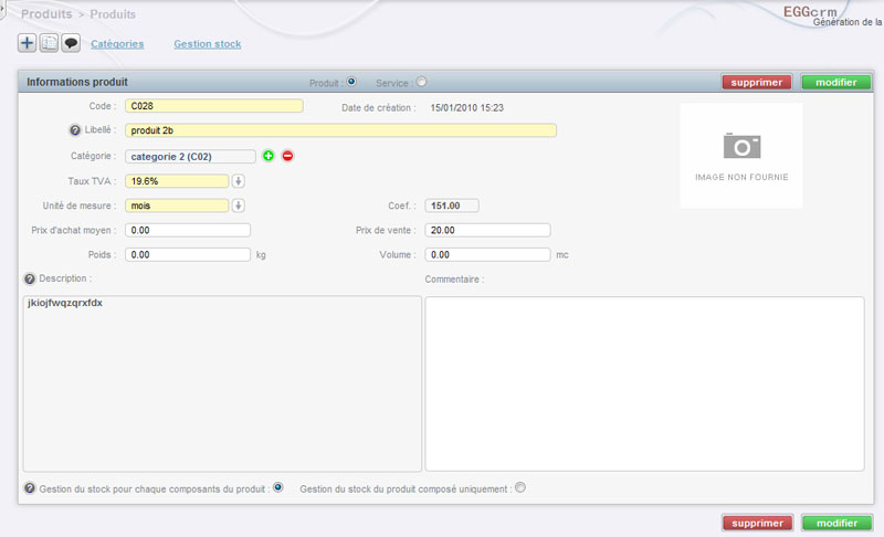 Configuration messagerie produit1
