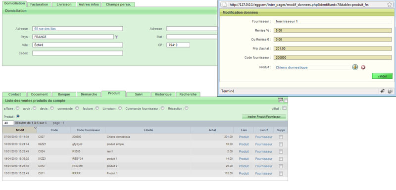 insertion relation compte/produit